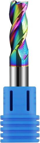 3/8" Carbide Square End Mills, DLC Rainbow Coating, 3 Flute, End Mill Bits for Aluminum, 3/8" Cutting Diameter in Saudi Arabia