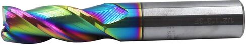 3/8" Carbide Square End Mills, DLC Rainbow Coating, 3 Flute, End Mill Bits for Aluminum, 3/8" Cutting Diameter in Saudi Arabia