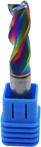3/8" Carbide Square End Mills, DLC Rainbow Coating, 3 Flute, End Mill Bits for Aluminum, 3/8" Cutting Diameter in Saudi Arabia
