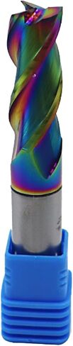 3/8" Carbide Square End Mills, DLC Rainbow Coating, 3 Flute, End Mill Bits for Aluminum, 3/8" Cutting Diameter in Saudi Arabia