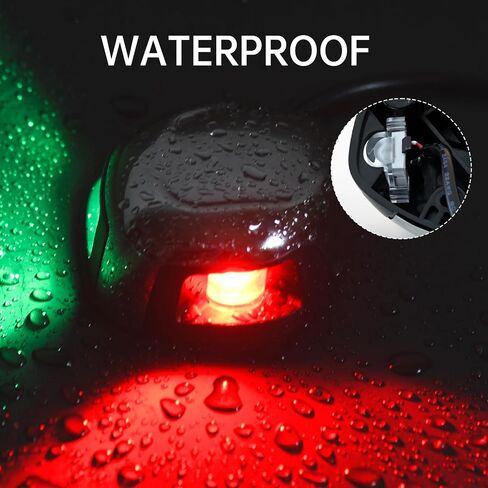 Boat Navigation Lights,Bi-Color Boat Bow Lights,Red and Green Marine Navigation Light,Waterproof 12V for Pontoon,Yacht,Speedboat in Saudi Arabia