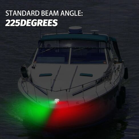 Boat Navigation Lights,Bi-Color Boat Bow Lights,Red and Green Marine Navigation Light,Waterproof 12V for Pontoon,Yacht,Speedboat in Saudi Arabia