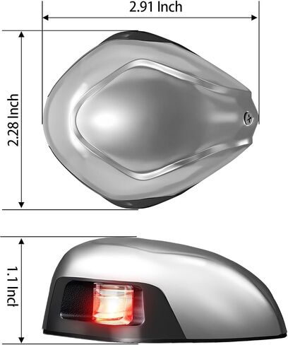 Boat Navigation Lights,Bi-Color Boat Bow Lights,Red and Green Marine Navigation Light,Waterproof 12V for Pontoon,Yacht,Speedboat in Saudi Arabia