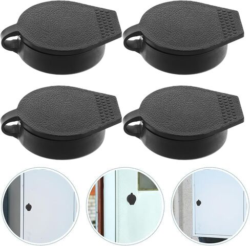 Homoyoyo 6pcs Key Panel Dust Covers, Waterproof Cap Door Lock Cabinets Black Door Covers for Switch Cabinet Protection Caps for Cam Locks Inner Diameter 22x19 mm in Saudi Arabia