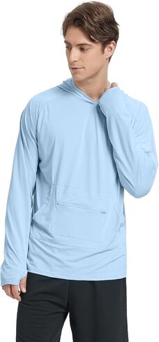 Riverruns Men's UPF 50+ Sun Protection Hoodie Fishing Shirt Cooling Quick Dry Rash Guard Long Sleeve in Saudi Arabia