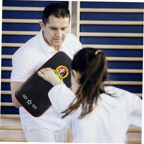 TOYANDONA Thick PU Kickboxing Pad Sturdy Kick Shield for Martial Arts Training Adjustable Size Body Protector for Boys and Girls and Adults for Taekwondo and Thai Boxing Random Color in Saudi Arabia