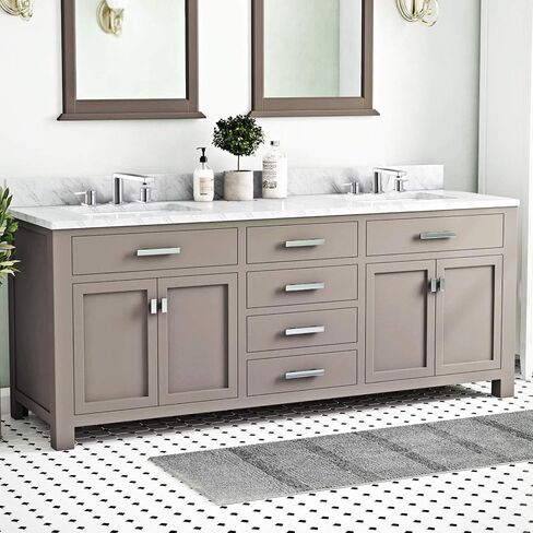 نحاس فاخر عصري على نطاق واسع الحمام صنبور مع صمام النحاس لمدة 3 ثقب 2 مقبض 8 بوصة سطح الحمام الحمام الحمام ، وتجميع الصرف المنبثق من الفولاذ المقاوم للصدأ ، نهر الشمبانيا الذهب بالفرشاة in Kuwait