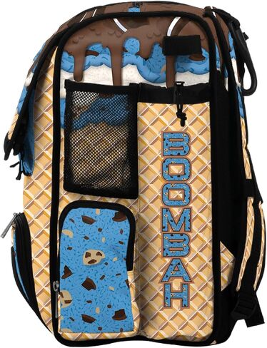 Boombah Mini Superpack Baseball Bac Bag - حقيبة ظهر لاعب Softball Softball - Ice Cream Multi Color - 8 "x12.5" x18 "(Monster Cookie) in Kuwait
