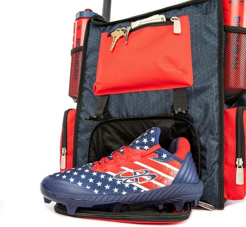 Boombah Mini Superpack Baseball Bac Bag - حقيبة ظهر لاعب Softball Softball - Ice Cream Multi Color - 8 "x12.5" x18 "(Monster Cookie) in Saudi Arabia