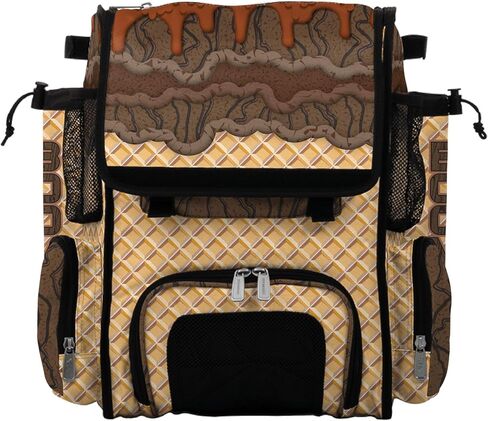 Boombah Mini Superpack Baseball Bac Bag - حقيبة ظهر لاعب Softball Softball - Ice Cream Multi Color - 8 "x12.5" x18 "(Monster Cookie) in Saudi Arabia
