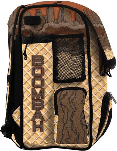 Boombah Mini Superpack Baseball Bac Bag - حقيبة ظهر لاعب Softball Softball - Ice Cream Multi Color - 8 "x12.5" x18 "(Monster Cookie) in Saudi Arabia