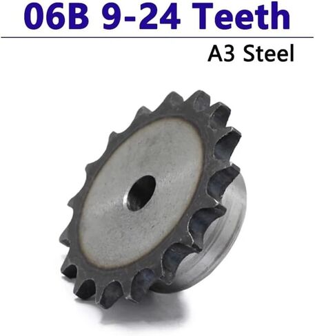 Tooth Roller Chain Sprocket 1pc 06B 9-24 Teeth Sprocket Wheel Chain Gear A3 Steel Suitable for 06B Roller Chain Pitch 9.525mm(18 Teeth) in Saudi Arabia