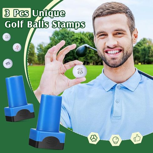 3 حزمة لعبة Golf Ball Stamp علامات طوابع لعبة Golf Ball Ball القابلة لإعادة الاستخدام Golf Ball Tool لتحديد كرات الجولف لإكسسوارات غولف هدايا الغولف in Saudi Arabia