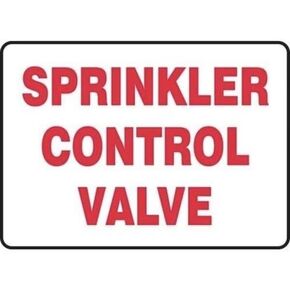 SAFETY SIGN SPRINKLER CONTROL VALVE, Mfr: MFXG469VS-A in Kuwait