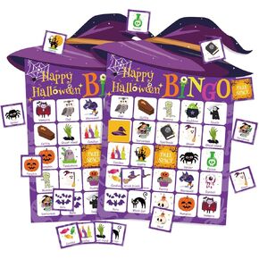 لعبة Yquqwn Halloween ، 24 لاعب Wizard Hat Bingo Card Card ، مثالية لمفضلات الحفلات الهالوين ، وأنشطة الهالوين المنزل ، مجموعة الحفلات الفصول الدراسية الحرف البنغو. in Kuwait