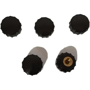 5pcs Black 4mm Feamle Thread 10mm Height Knurled Star Knob in Saudi Arabia