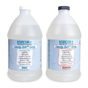 KSRESIN Liquidy Split Fast Drying Coating Epoxy Resin | 1 Gallon Kit (Combined) | Made in The USA in Saudi Arabia