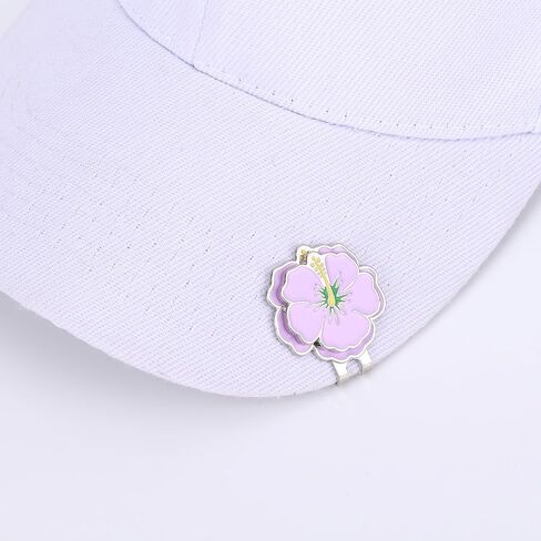 5pcs Magnetic Golf Ball Markers for Women, Stainless Steel Flower Golf Ball Marker Hat Clip for Women Hat Bag Decoration in Saudi Arabia