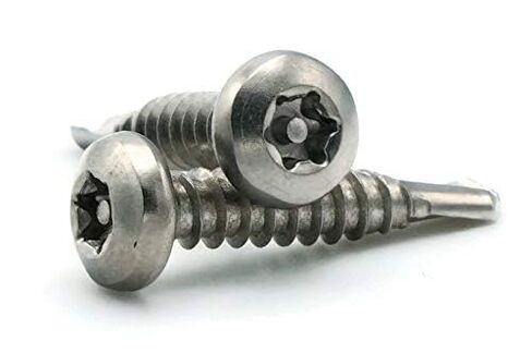 1/4 × 1 بوصة - 25 حزمة - PAN TORX ث/دبوس البث الأمان الأمان الحفر الذاتي TEK -3 المسمار 410 الفولاذ المقاوم للصدأ - T -27 بت المشمولة in Saudi Arabia