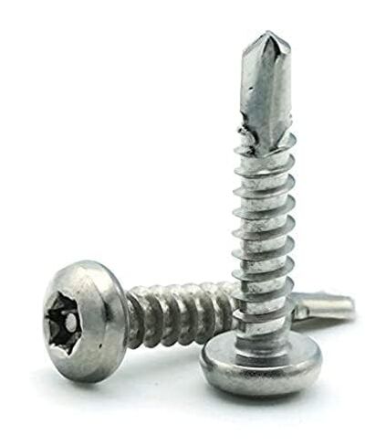 1/4 × 1 بوصة - 25 حزمة - PAN TORX ث/دبوس البث الأمان الأمان الحفر الذاتي TEK -3 المسمار 410 الفولاذ المقاوم للصدأ - T -27 بت المشمولة in Saudi Arabia