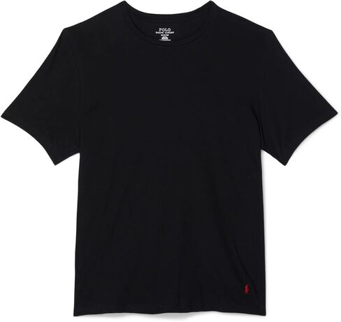 POLO Ralph Lauren Men's Classic Fit Cotton Crew Undershirt 3-Pack, Black/Red-3 Pack, 4X Big in Saudi Arabia