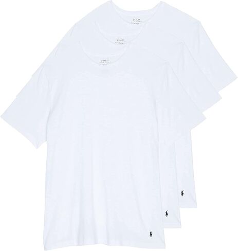POLO Ralph Lauren Men's Classic Fit Cotton Crew Undershirt 3-Pack, Black/Red-3 Pack, 4X Big in Saudi Arabia