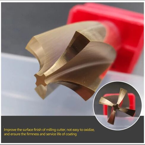 HRC58 R0.3 R0.5 Carbide Radius Corner Rounding Cutter End Mill CNC Tool Inner Chamfering Outside Radii Quarter Circle Router Bit(Steel,R3.5x10Dx60LX4F) in Kuwait