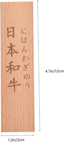 Cabilock Wooden Food Label Decorations Namese Food Name Tags Profet and Restaurant in Saudi Arabia