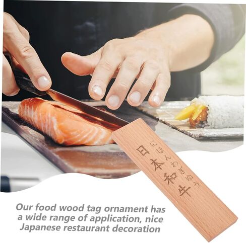 Cabilock Wooden Food Label Decorations Namese Food Name Tags Profet and Restaurant in Saudi Arabia