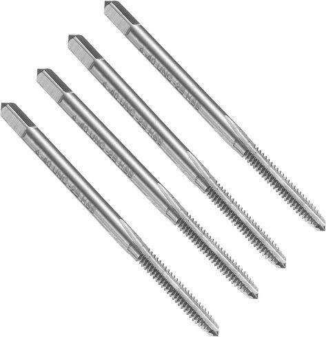 uxcell 4pcs Straight Flute Thread Tap, 2-56 UNC Screw Threading Tapping Tool Thread Milling Machine Taps, High-Speed Steel 6542 (HSS 6542) in Saudi Arabia