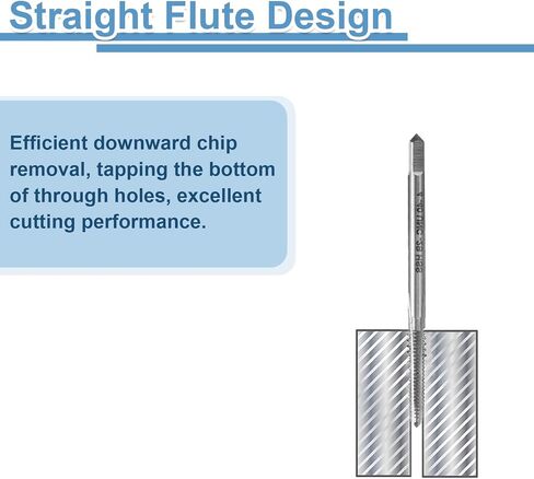 uxcell 4pcs Straight Flute Thread Tap, 2-56 UNC Screw Threading Tapping Tool Thread Milling Machine Taps, High-Speed Steel 6542 (HSS 6542) in Saudi Arabia