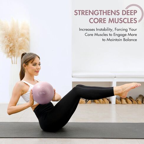 Pilates Ball 9 Inch Core Ball, Small Exercise Ball Between Knees for Physical Therapy, Small Yoga for Pilates, Yoga and Core Training, Fitness for Workout at Home Gym and Office in Saudi Arabia