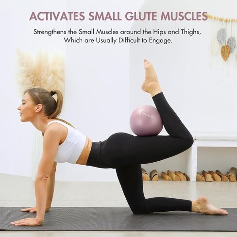 Pilates Ball 9 Inch Core Ball, Small Exercise Ball Between Knees for Physical Therapy, Small Yoga for Pilates, Yoga and Core Training, Fitness for Workout at Home Gym and Office in Saudi Arabia