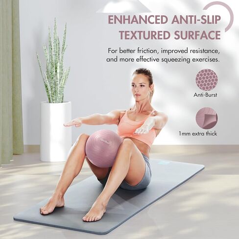 Pilates Ball 9 Inch Core Ball, Small Exercise Ball Between Knees for Physical Therapy, Small Yoga for Pilates, Yoga and Core Training, Fitness for Workout at Home Gym and Office in Saudi Arabia