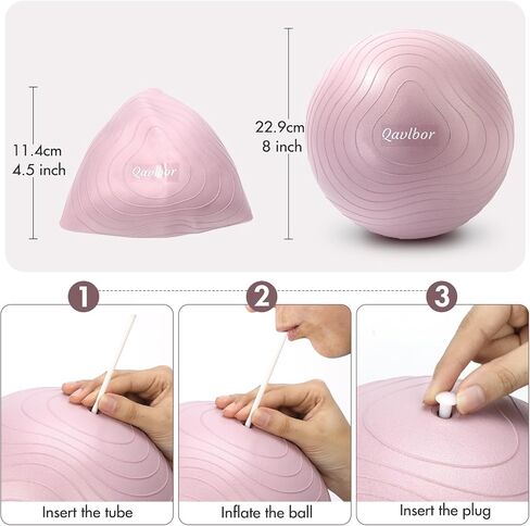 Pilates Ball 9 Inch Core Ball, Small Exercise Ball Between Knees for Physical Therapy, Small Yoga for Pilates, Yoga and Core Training, Fitness for Workout at Home Gym and Office in Saudi Arabia