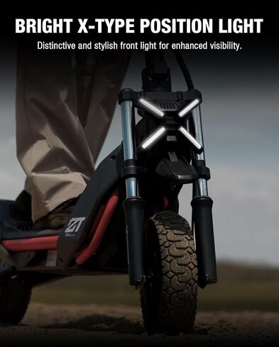 STIO Scooter X-Type Position Light متوافق مع NINEBOT بواسطة Segway ZT3 Pro Rickscooter مصباح أمامي على شكل حرف X بديل مصباح أمامي ZT3 البديل ZT3 الأصلي in Saudi Arabia