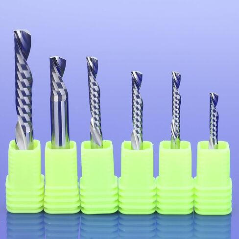3.175/4/5/6/8 مم قاطع الطحن اللولبي الأيسر لأسفل قطع جهاز التوجيه البت واحد CNC CANC Carbide Milling Cutter (4x8x45l) in Kuwait