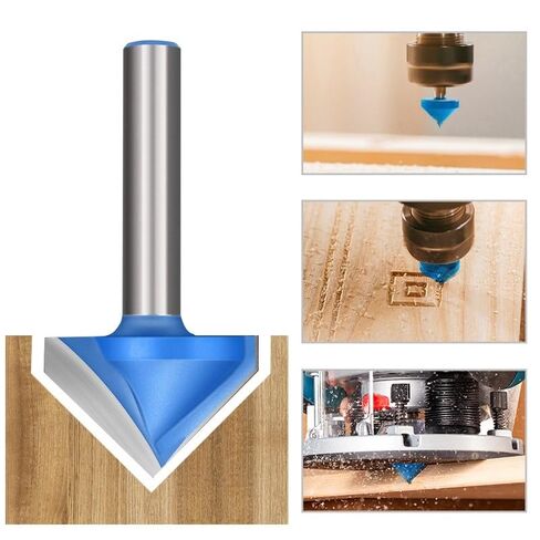 6 ملم شانك 60/90/120/150 درجة فولت V شكل طحن القاطع CNC بتات نقش البتات الخشب قطع طحن الخشب القاطع ثلاثي الأبعاد (6x22 60degrees) in Saudi Arabia