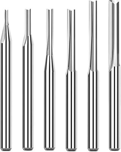 10pcs 3.175mm end end mill cnc bit 2 flute slute slot bit bit cutter for wood mdf cnc cutter (10pcs 1.5x8mm) in Saudi Arabia