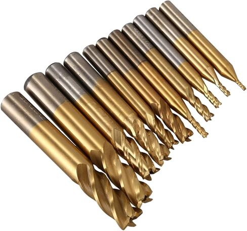 قاطع طحن CNC العام بتات HSS 4-Blade مستقيمة الطحن الطحن القاطع 1.5-10 مم مجموعة قطع الطحن in Kuwait