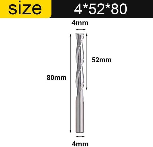 CNC Engraving Router Bit Flat Nose End Mill 2 Two Flutes Spiral Upcut Milling Cutter Tool Carbide Bits For Wood MDF PVC(6x42x70) in Kuwait