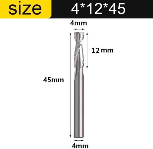 CNC Engraving Router Bit Flat Nose End Mill 2 Two Flutes Spiral Upcut Milling Cutter Tool Carbide Bits For Wood MDF PVC(6x42x70) in Kuwait