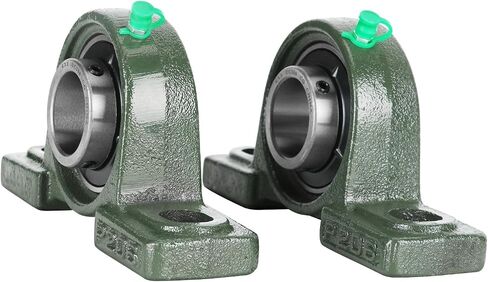 2PCS P206 BALLOW BLOCK BACK ، 1.2 ''/30 مم محامل كتلة وسادة مثبتة على الحافة ، محامل الصلب Chrome 1.2 بوصة - محاذاة ذاتية in Saudi Arabia