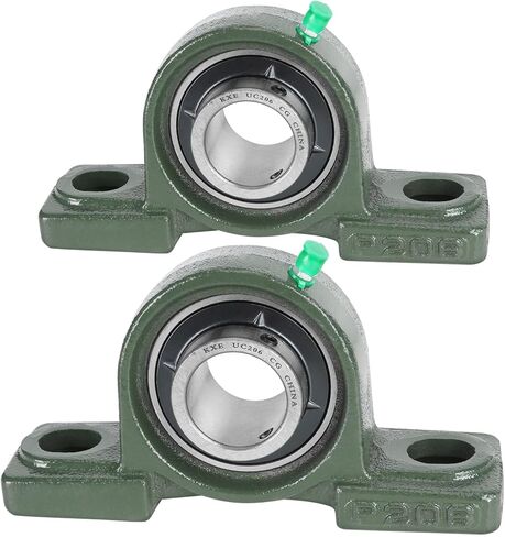 2PCS P206 BALLOW BLOCK BACK ، 1.2 ''/30 مم محامل كتلة وسادة مثبتة على الحافة ، محامل الصلب Chrome 1.2 بوصة - محاذاة ذاتية in Saudi Arabia