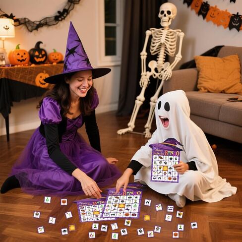 لعبة Yquqwn Halloween ، 24 لاعب Wizard Hat Bingo Card Card ، مثالية لمفضلات الحفلات الهالوين ، وأنشطة الهالوين المنزل ، مجموعة الحفلات الفصول الدراسية الحرف البنغو. in Kuwait