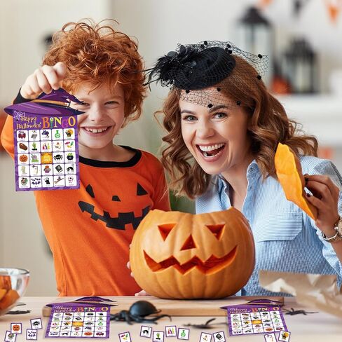 لعبة Yquqwn Halloween ، 24 لاعب Wizard Hat Bingo Card Card ، مثالية لمفضلات الحفلات الهالوين ، وأنشطة الهالوين المنزل ، مجموعة الحفلات الفصول الدراسية الحرف البنغو. in Kuwait