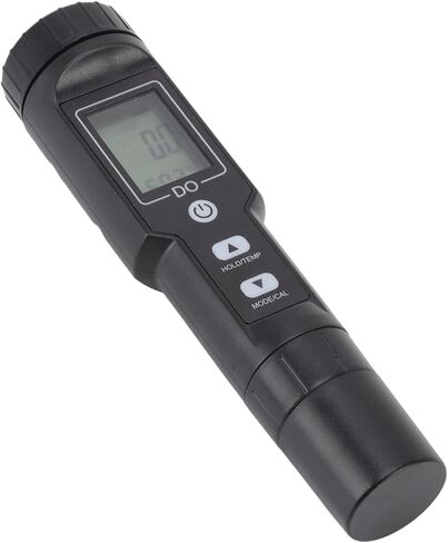 EVGATSAUTO Dissolved Oxygen Meter, Digital Screen Display, Temperature Compensation, Detachable Probe Design, 6 Protective Covers Included, for Aquariums, Pools, Lab Experiments in Saudi Arabia