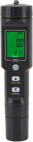 EVGATSAUTO Dissolved Oxygen Meter, Digital Screen Display, Temperature Compensation, Detachable Probe Design, 6 Protective Covers Included, for Aquariums, Pools, Lab Experiments in Saudi Arabia