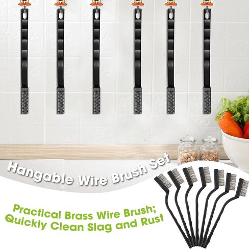 90 Pcs Mini Wire Brushes Set Brush Curved Handle Wire Brush for Cleaning Metal Scrub Masonry for Cleaning Welding Slag and Rust Tool(Stainless Steel Wire) in Saudi Arabia