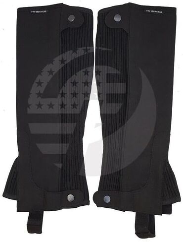 Half Chaps Horse Riding Equestrian Unisex Adult S/M/L/XL Synthetic Amara Leather Black,Red,Pink,Sky Blue,Orange in Kuwait